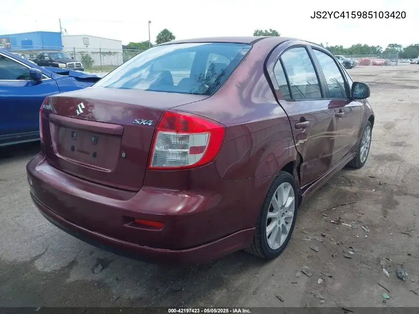 2008 Suzuki Sx4 Sport Convenience/Sport Road Trip Edition Touring 2 VIN: JS2YC415985103420 Lot: 42197423