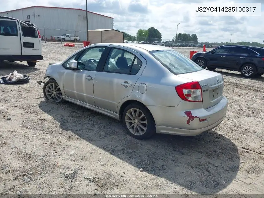 2008 Suzuki Sx4 Sport VIN: JS2YC414285100317 Lot: 42517188