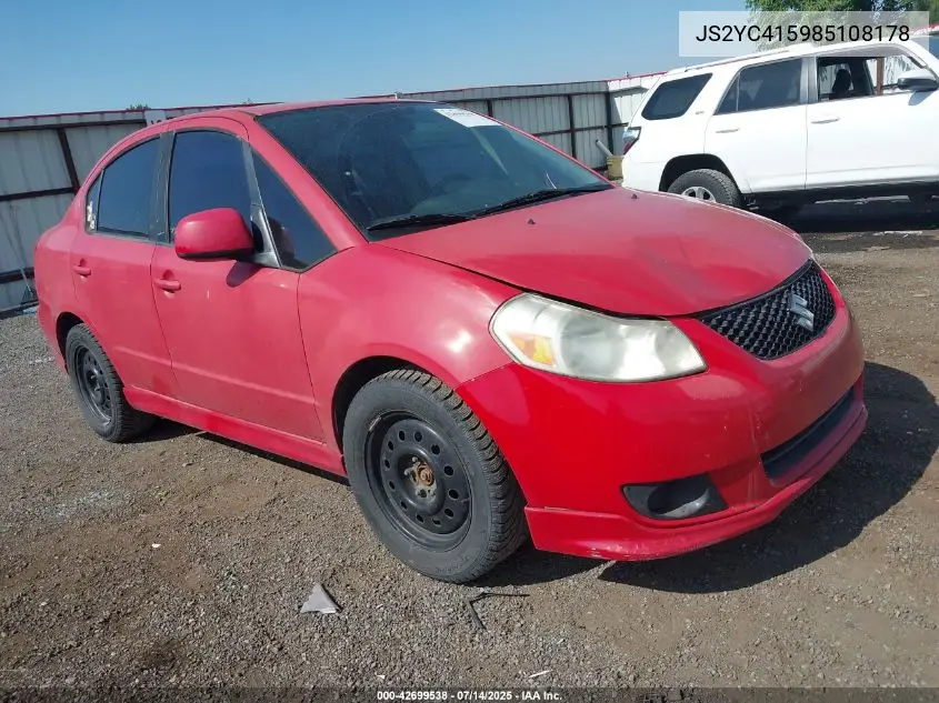 2008 Suzuki Sx4 Sport Convenience/Sport Road Trip Edition Touring 2 VIN: JS2YC415985108178 Lot: 42699538