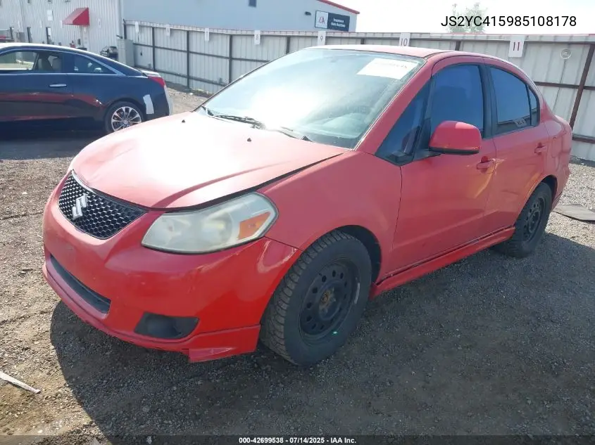 2008 Suzuki Sx4 Sport Convenience/Sport Road Trip Edition Touring 2 VIN: JS2YC415985108178 Lot: 42699538