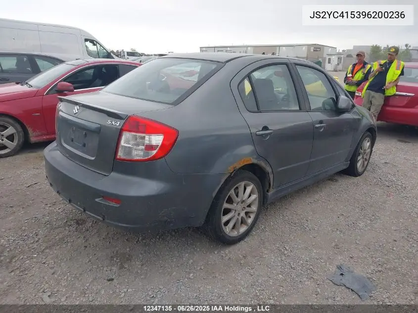 2009 Suzuki Sx4 VIN: JS2YC415396200236 Lot: 12347135