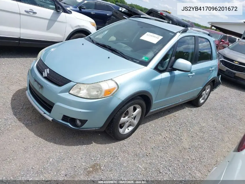2009 Suzuki Sx4 Touring VIN: JS2YB417096201672 Lot: 42209018