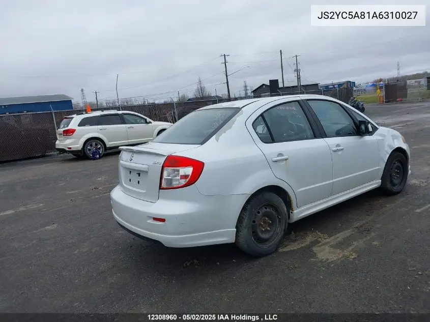 2010 Suzuki Sx4 Sedan VIN: JS2YC5A81A6310027 Lot: 12308960X