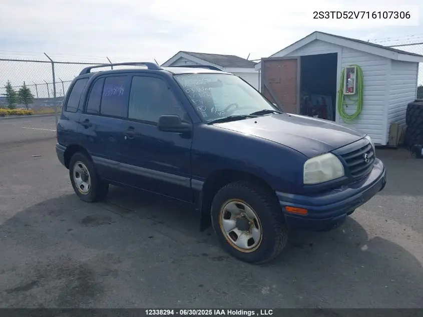2001 Suzuki Vitara Jx Deluxe VIN: 2S3TD52V716107306 Lot: 12338294
