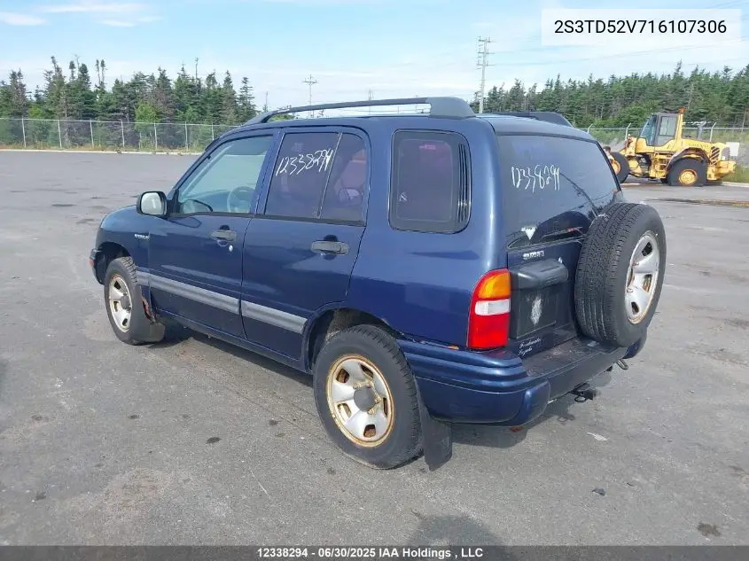 2001 Suzuki Vitara Jx Deluxe VIN: 2S3TD52V716107306 Lot: 12338294