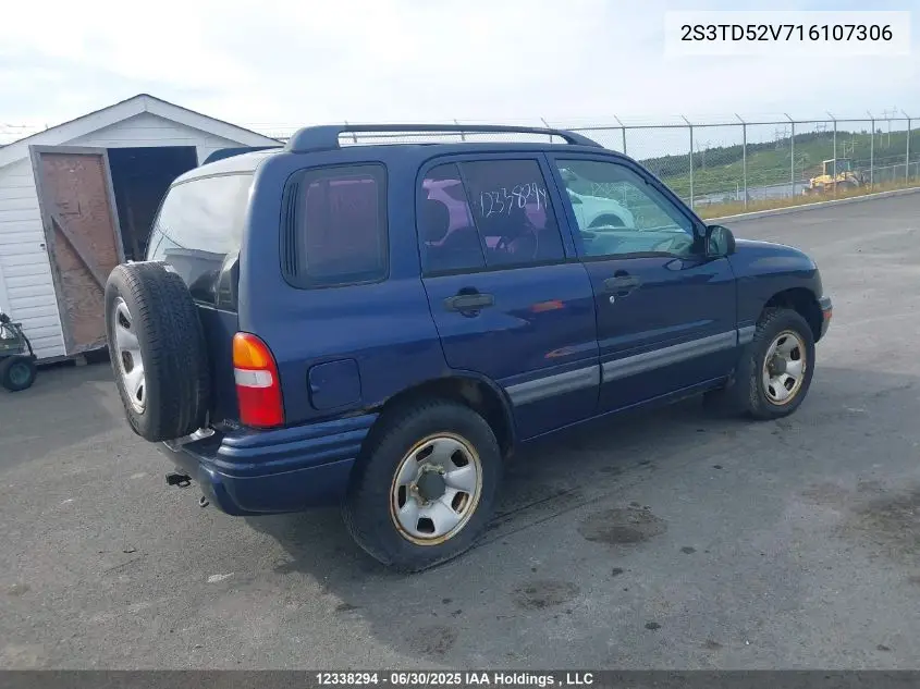 2001 Suzuki Vitara Jx Deluxe VIN: 2S3TD52V716107306 Lot: 12338294