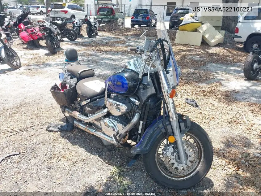 2002 Suzuki Vl800 VIN: JS1VS54A522106221 Lot: 42226477