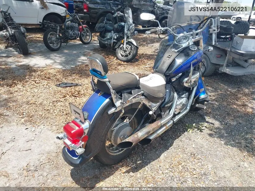 2002 Suzuki Vl800 VIN: JS1VS54A522106221 Lot: 42226477