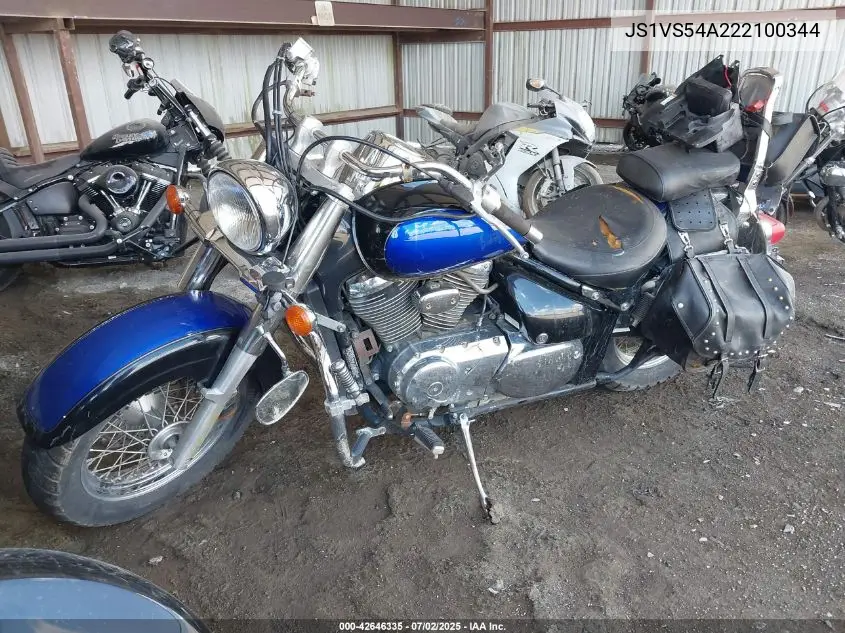 2002 Suzuki Vl800 VIN: JS1VS54A222100344 Lot: 42646335