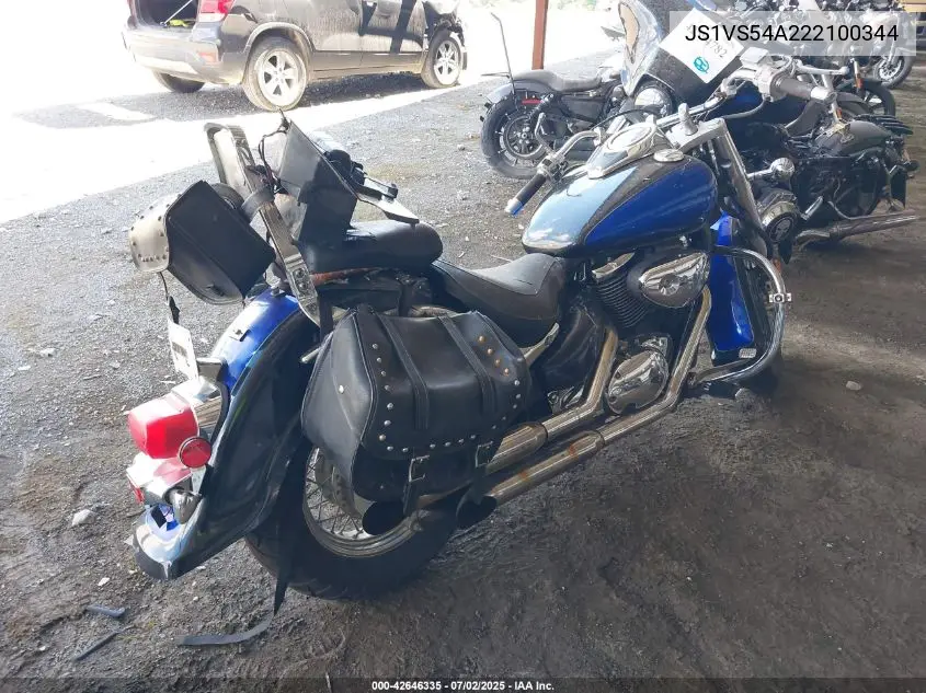 2002 Suzuki Vl800 VIN: JS1VS54A222100344 Lot: 42646335