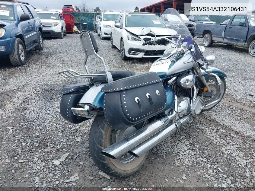 2003 Suzuki Vl800 VIN: JS1VS54A332106431 Lot: 42001641