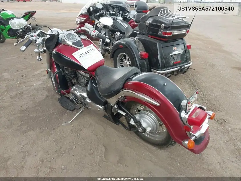 2007 Suzuki Vl800 VIN: JS1VS55A572100540 Lot: 42644716