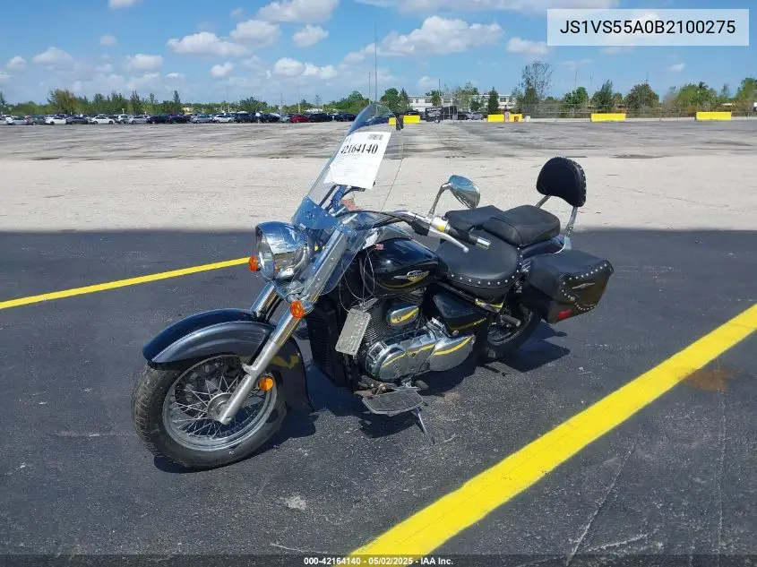 2011 Suzuki Vl800 VIN: JS1VS55A0B2100275 Lot: 42164140