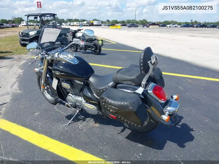 2011 Suzuki Vl800 VIN: JS1VS55A0B2100275 Lot: 42164140