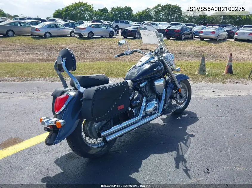 2011 Suzuki Vl800 VIN: JS1VS55A0B2100275 Lot: 42164140