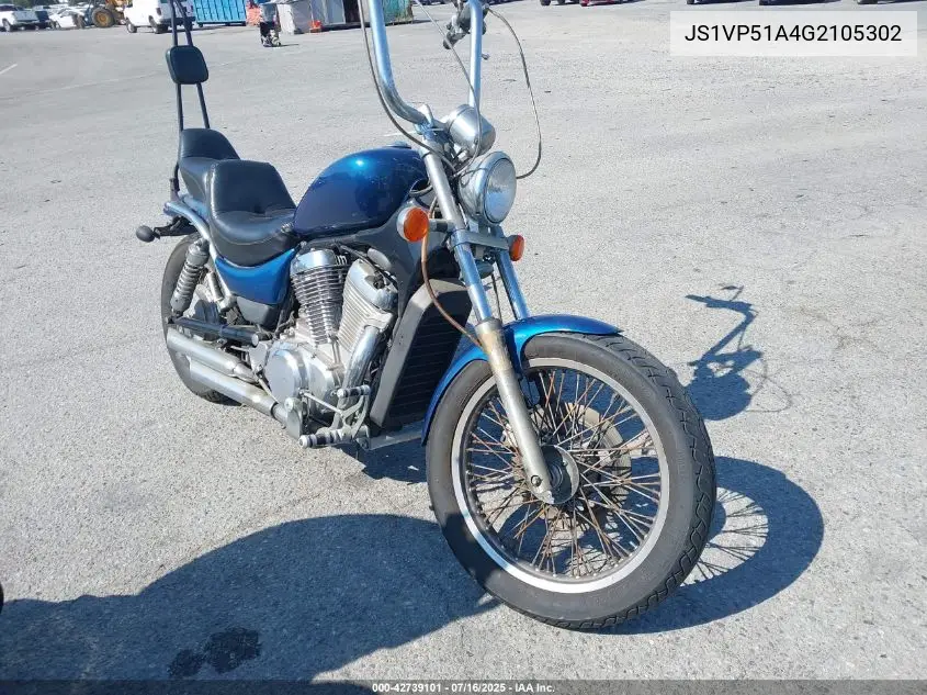 1986 Suzuki Vs700 VIN: JS1VP51A4G2105302 Lot: 42739101