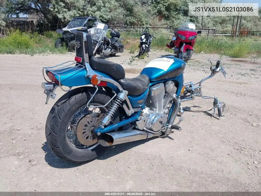1995 Suzuki Vs1400 Glp/Gl VIN: JS1VX51L0S2103086 Lot: 42510131