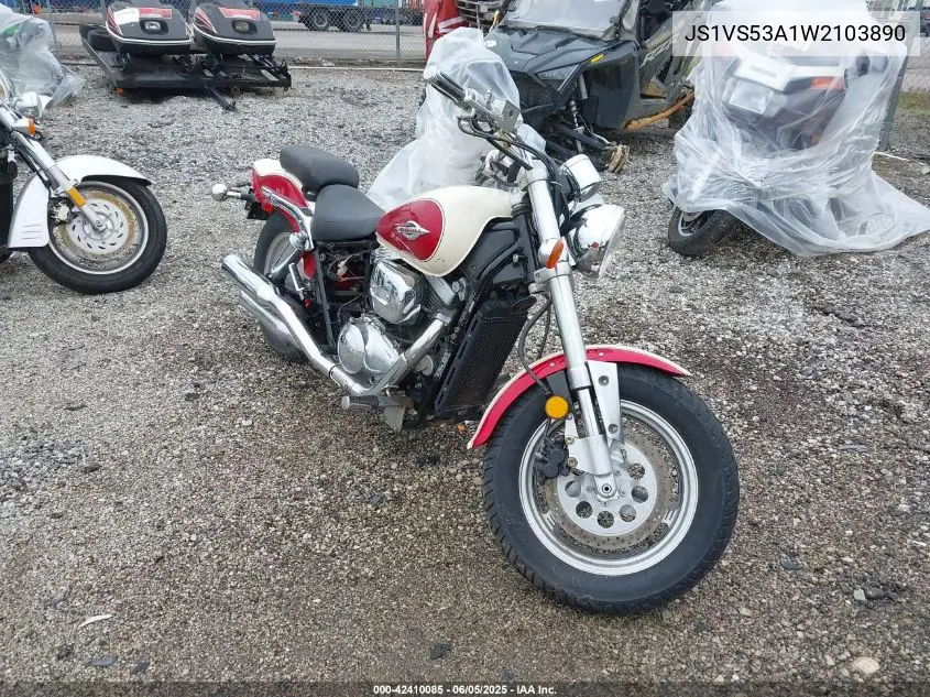 1998 Suzuki Vz800 VIN: JS1VS53A1W2103890 Lot: 42410085