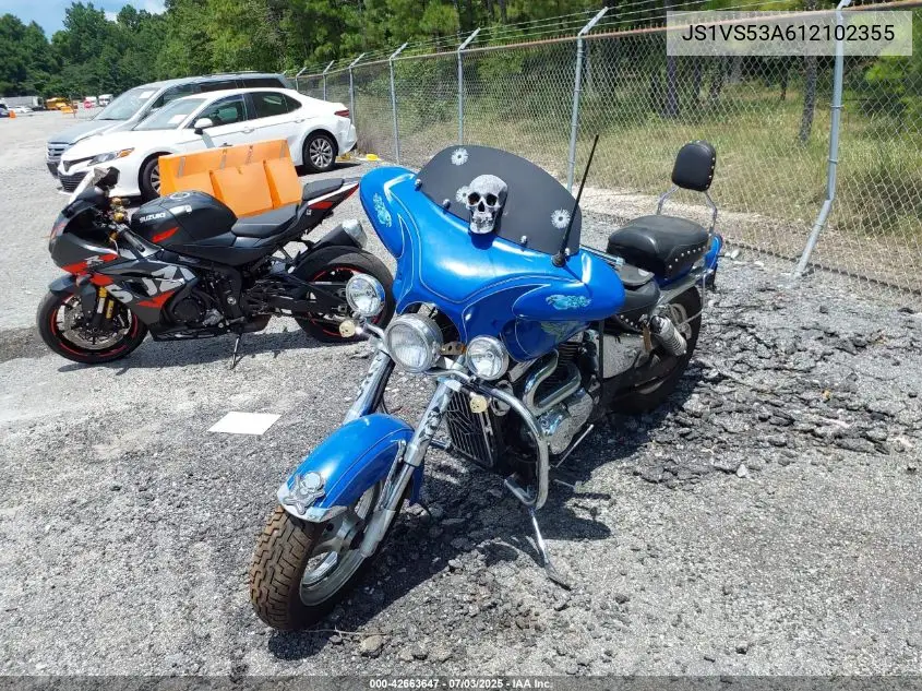 2001 Suzuki Vz800 VIN: JS1VS53A612102355 Lot: 42663647
