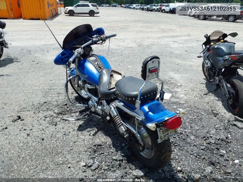 2001 Suzuki Vz800 VIN: JS1VS53A612102355 Lot: 42663647