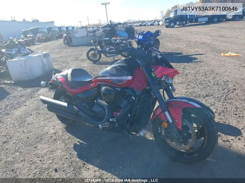 2019 Suzuki Vzr1800 VIN: JS1VY53A3K7100646 Lot: 12134360