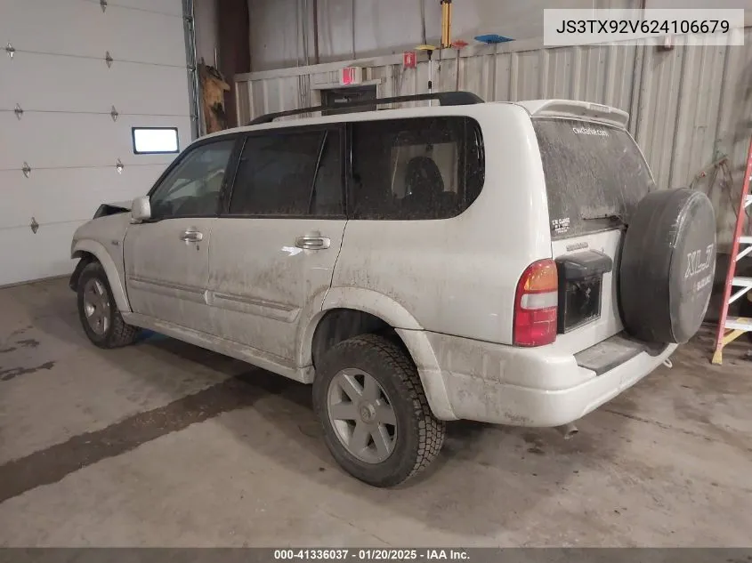 2002 Suzuki Xl-7 Limited/Plus/Standard/Touring VIN: JS3TX92V624106679 Lot: 41336037