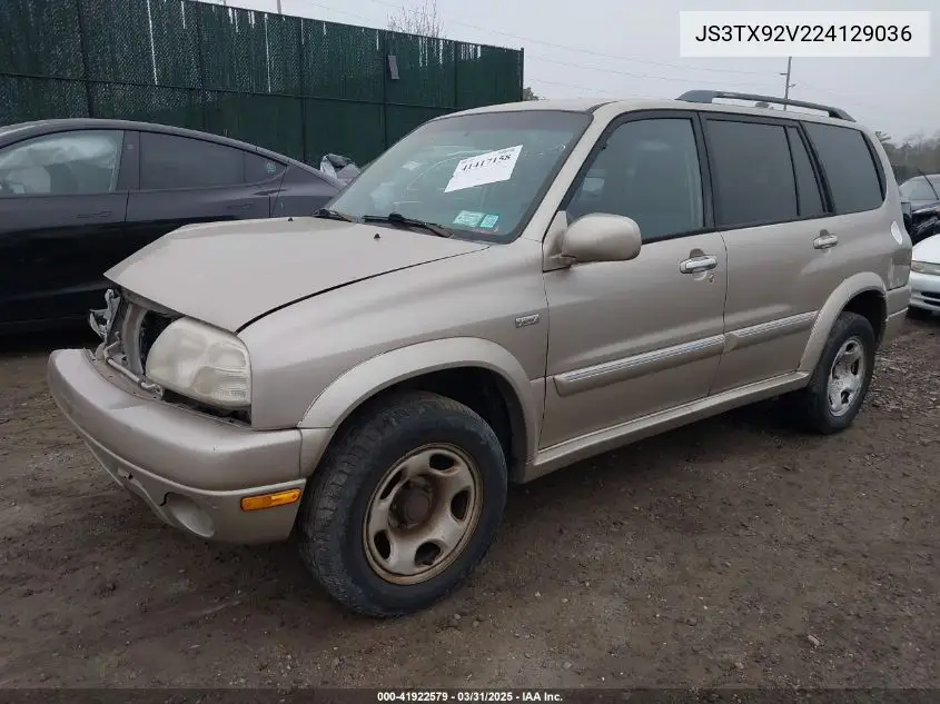 2002 Suzuki Xl-7 Limited/Plus/Standard/Touring VIN: JS3TX92V224129036 Lot: 41922579