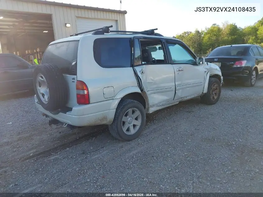 2002 Suzuki Xl-7 Limited/Plus/Standard/Touring VIN: JS3TX92VX24108435 Lot: 42052096
