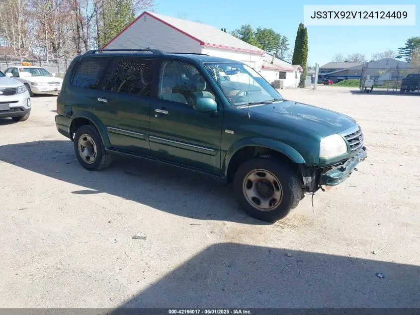 2002 Suzuki Xl-7 Limited/Plus/Standard/Touring VIN: JS3TX92V124124409 Lot: 42166017