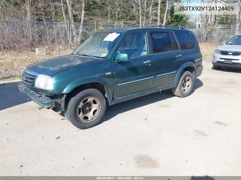 2002 Suzuki Xl-7 Limited/Plus/Standard/Touring VIN: JS3TX92V124124409 Lot: 42166017