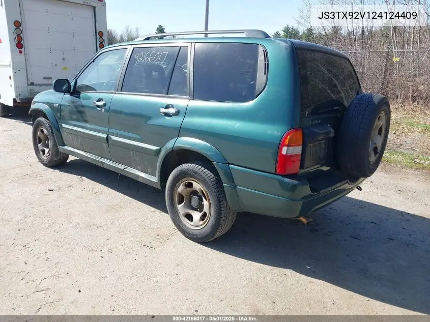 2002 Suzuki Xl-7 Limited/Plus/Standard/Touring VIN: JS3TX92V124124409 Lot: 42166017