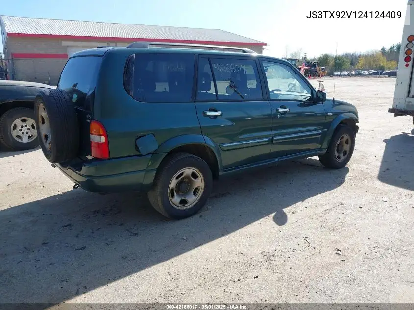 2002 Suzuki Xl-7 Limited/Plus/Standard/Touring VIN: JS3TX92V124124409 Lot: 42166017