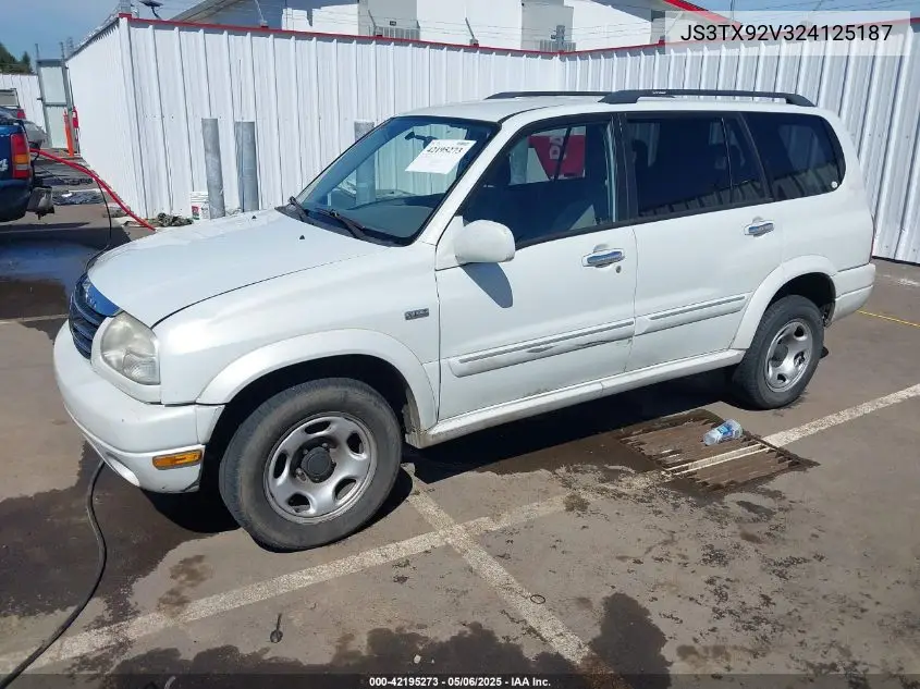 2002 Suzuki Xl-7 Limited/Plus/Standard/Touring VIN: JS3TX92V324125187 Lot: 42195273