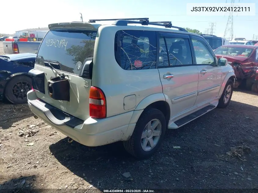 2002 Suzuki Xl-7 Limited/Plus/Standard/Touring VIN: JS3TX92VX24122111 Lot: 42340894