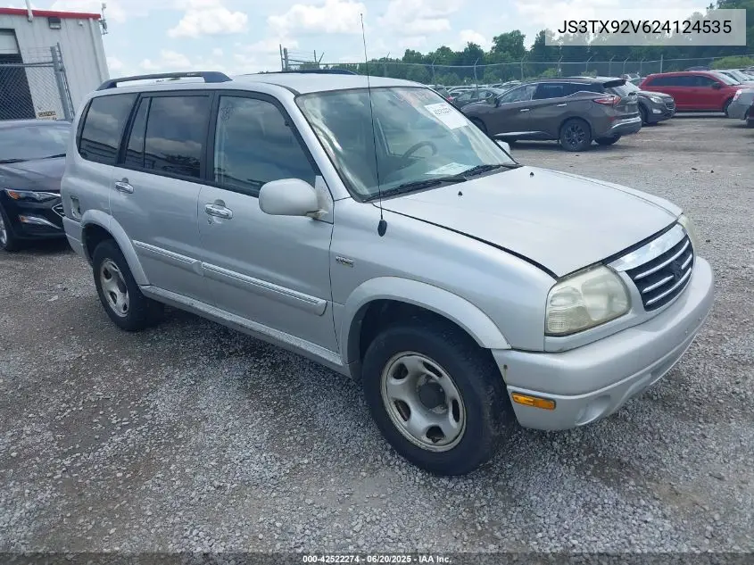 2002 Suzuki Xl-7 Limited/Plus/Standard/Touring VIN: JS3TX92V624124535 Lot: 42522274