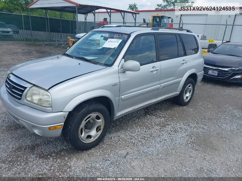 2002 Suzuki Xl-7 Limited/Plus/Standard/Touring VIN: JS3TX92V624124535 Lot: 42522274