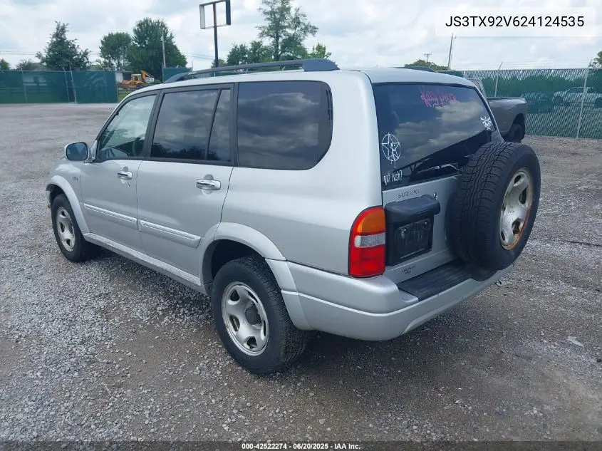 2002 Suzuki Xl-7 Limited/Plus/Standard/Touring VIN: JS3TX92V624124535 Lot: 42522274