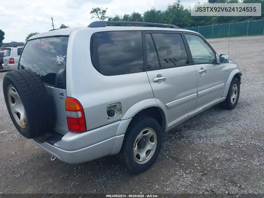 2002 Suzuki Xl-7 Limited/Plus/Standard/Touring VIN: JS3TX92V624124535 Lot: 42522274