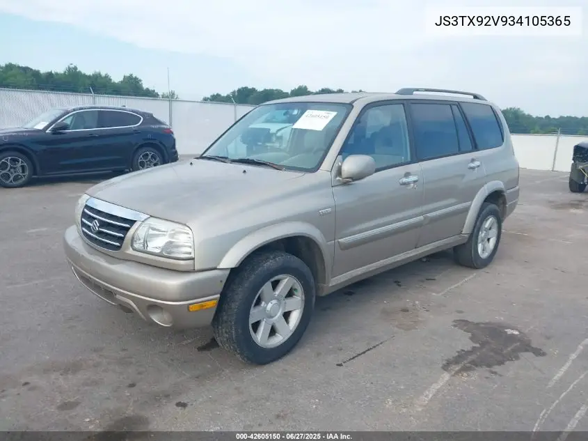 2003 Suzuki Xl-7 Ltd/Touring VIN: JS3TX92V934105365 Lot: 42605150
