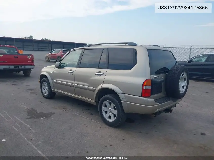 2003 Suzuki Xl-7 Ltd/Touring VIN: JS3TX92V934105365 Lot: 42605150