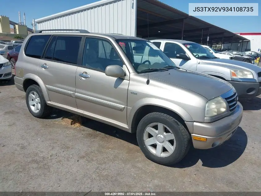 2003 Suzuki Xl-7 Ltd/Touring VIN: JS3TX92V934108735 Lot: 42619992