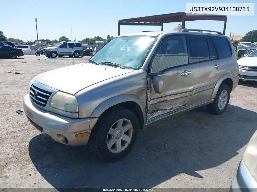 2003 Suzuki Xl-7 Ltd/Touring VIN: JS3TX92V934108735 Lot: 42619992