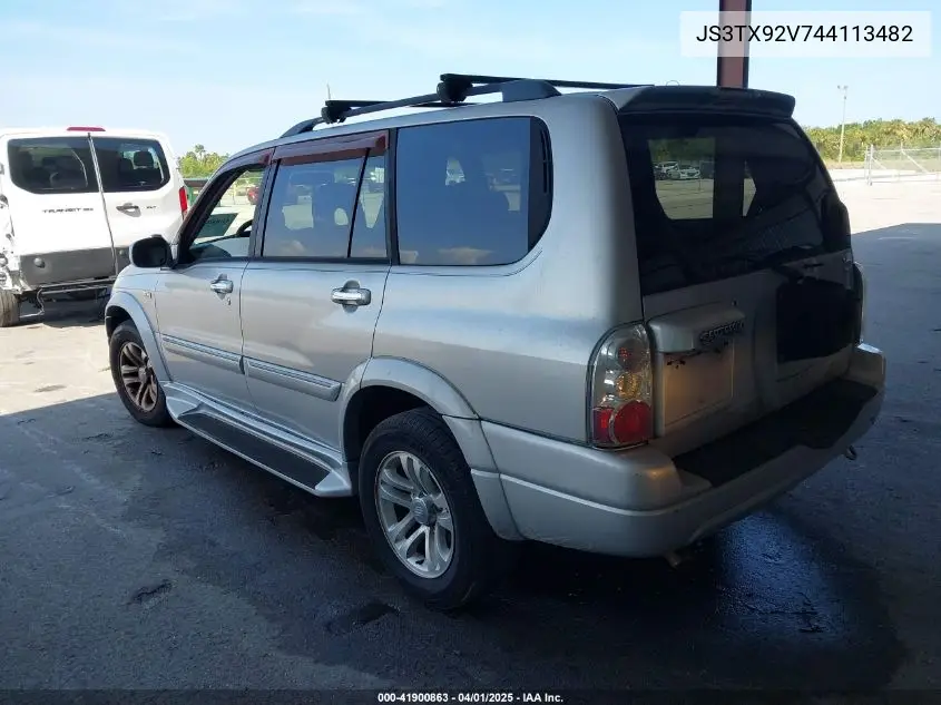 2004 Suzuki Xl7 Ex/Lx VIN: JS3TX92V744113482 Lot: 41900863