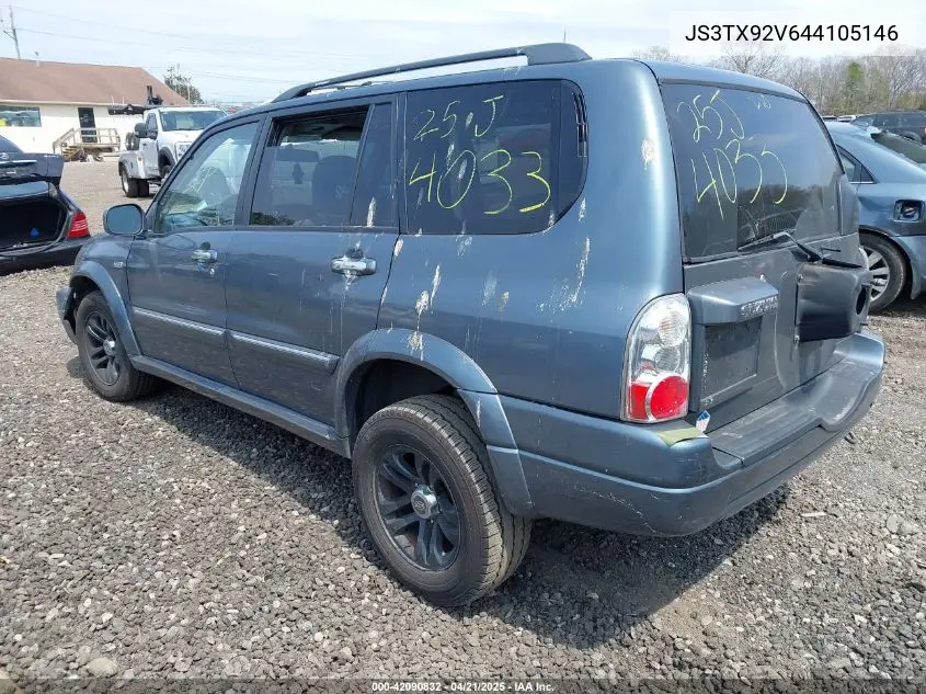 2004 Suzuki Xl-7 Ex/Lx VIN: JS3TX92V644105146 Lot: 42090832