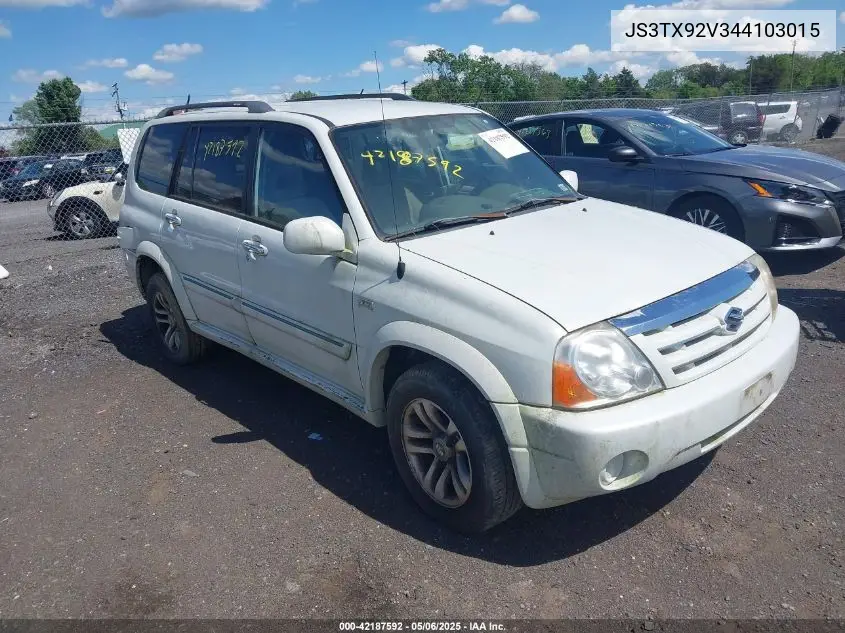 2004 Suzuki Xl-7 Ex/Lx VIN: JS3TX92V344103015 Lot: 42187592