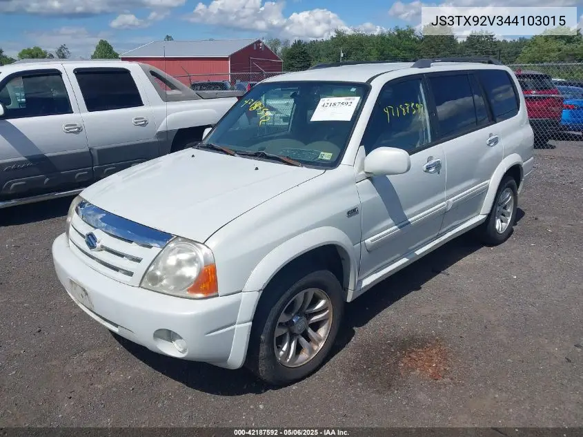 2004 Suzuki Xl-7 Ex/Lx VIN: JS3TX92V344103015 Lot: 42187592