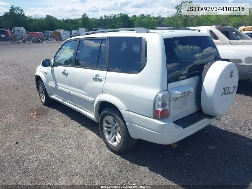 2004 Suzuki Xl-7 Ex/Lx VIN: JS3TX92V344103015 Lot: 42187592