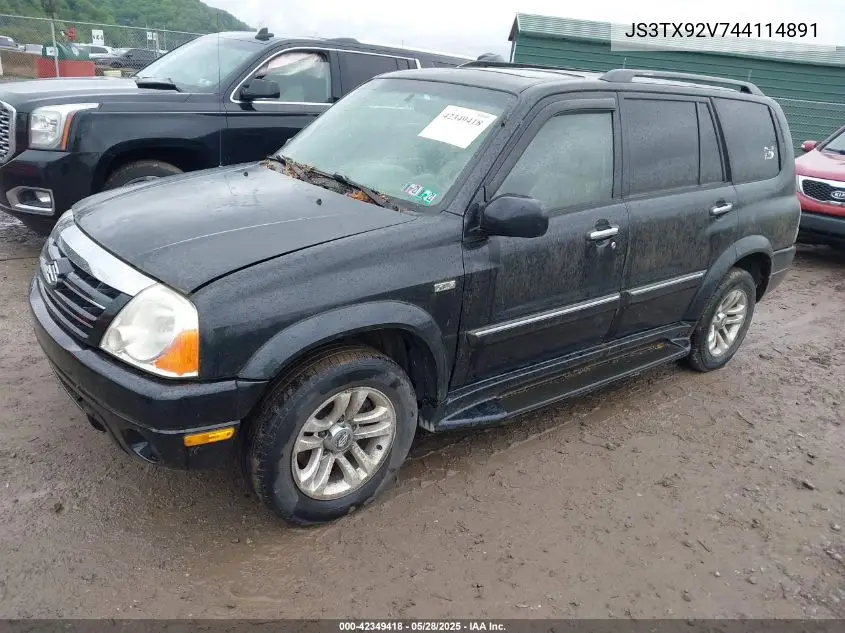 2004 Suzuki Xl-7 Ex/Lx VIN: JS3TX92V744114891 Lot: 42349418