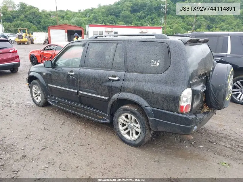 2004 Suzuki Xl-7 Ex/Lx VIN: JS3TX92V744114891 Lot: 42349418