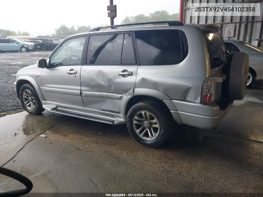 2005 Suzuki Xl-7 Ex/Lx VIN: JS3TX92V454102358 Lot: 42244968